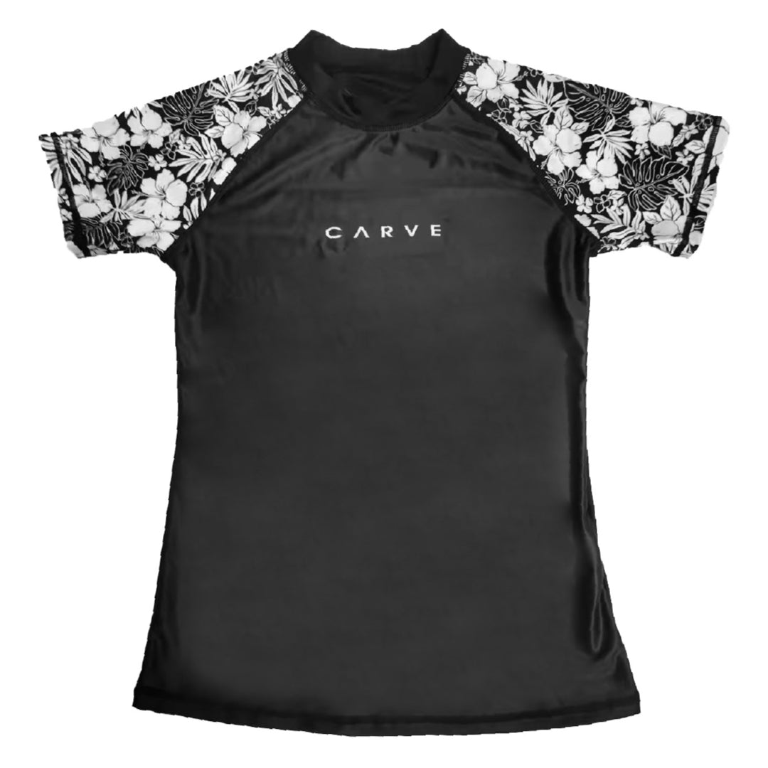 Chillseeker - Girls Short Sleeve Rash Vest Black