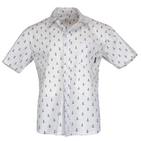 Ancora Boy's Short Sleeve Button Front Shirt - White