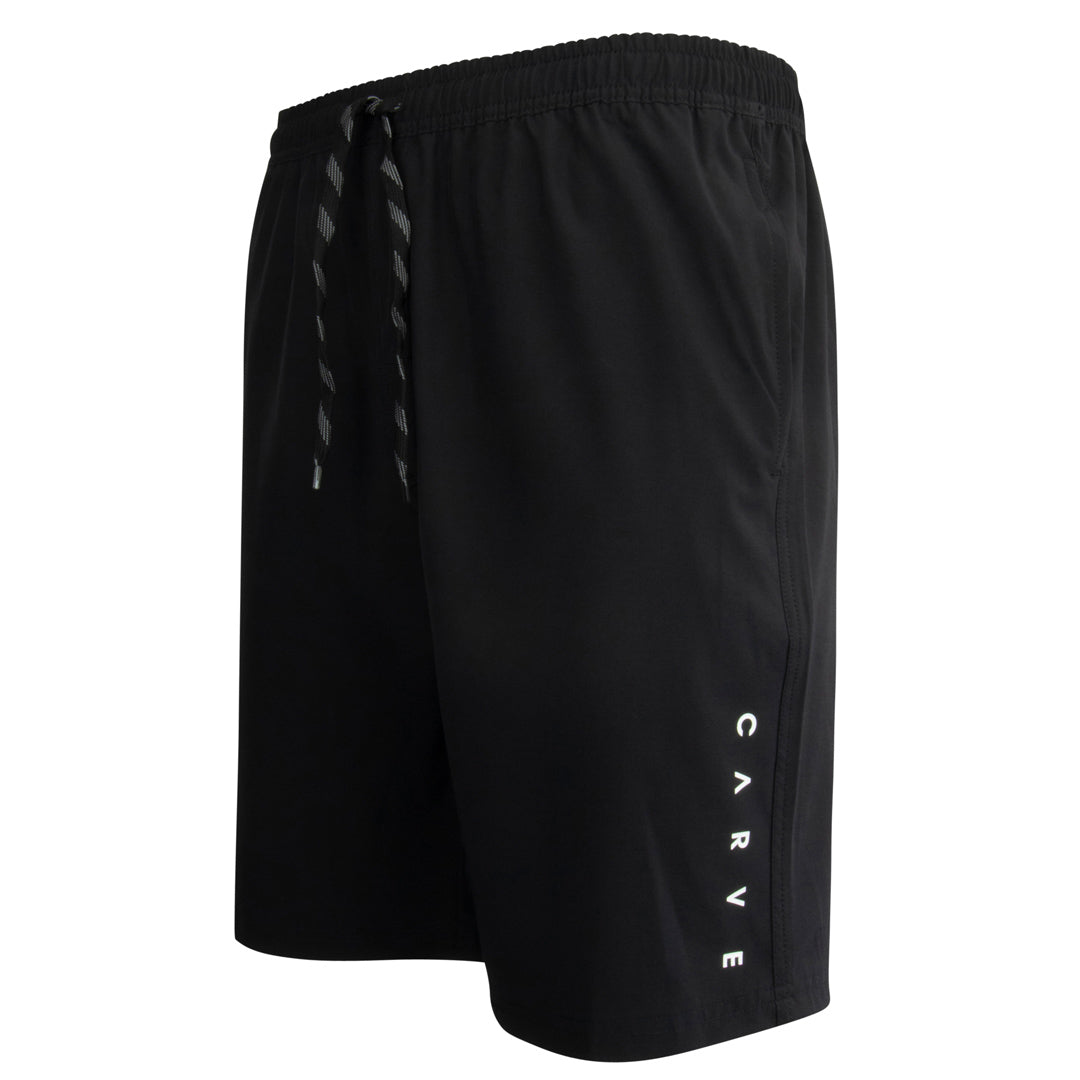 Power Up - Boys Elastic Waist Boardshort - Black