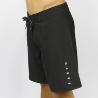 Power Up - Mens Elastic Waist Boardshort - Black