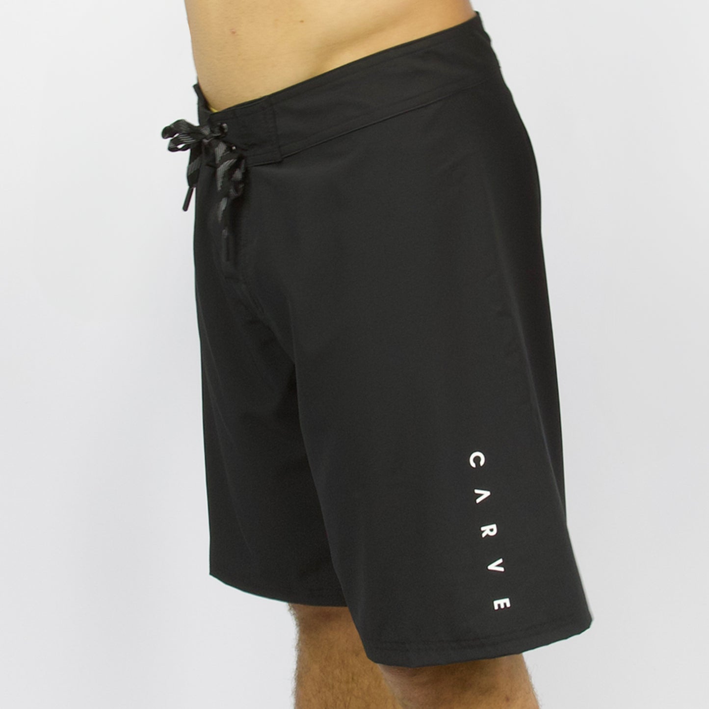 Power Up - Mens Elastic Waist Boardshort - Black