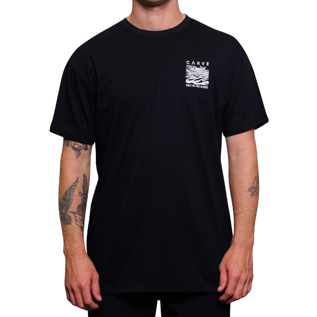 Corfu Mens Larger Sizes Short Sleeve Tshirt - Black