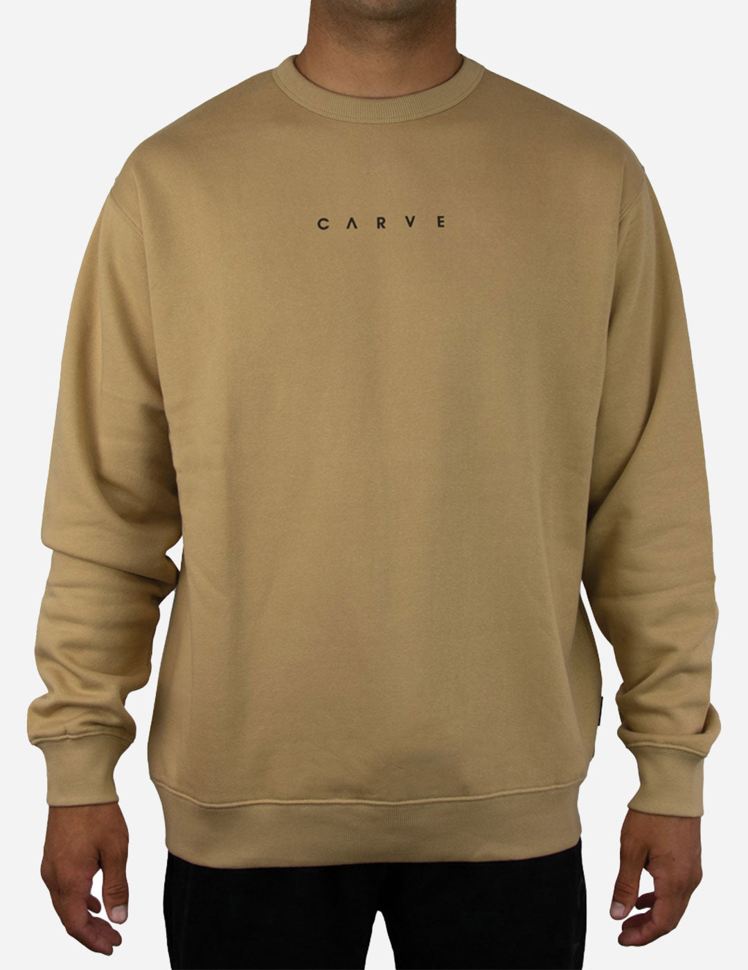 Highway - Men's Crew Neck Sweatshirt - Dark Sand
