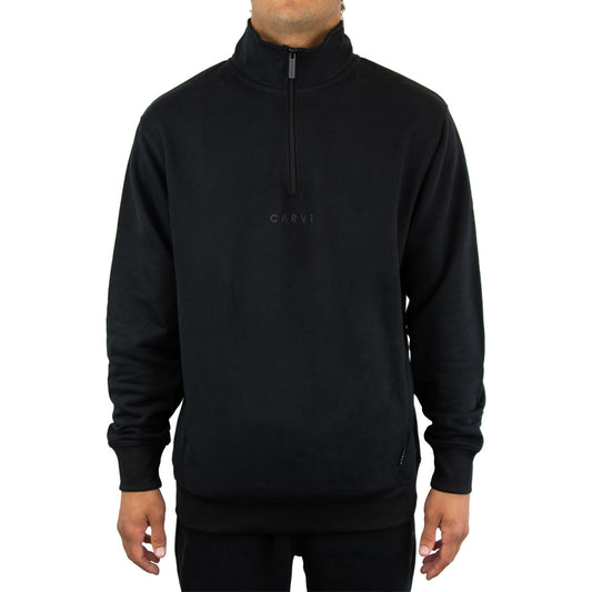 Slanted - Men's 1/4 Zip Sweater - Black