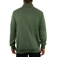 Slanted Men's Larger Size 1/4 Zip Sweater - Clover Green