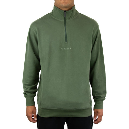 Slanted - Men's 1/4 Zip Sweater - Clover Green