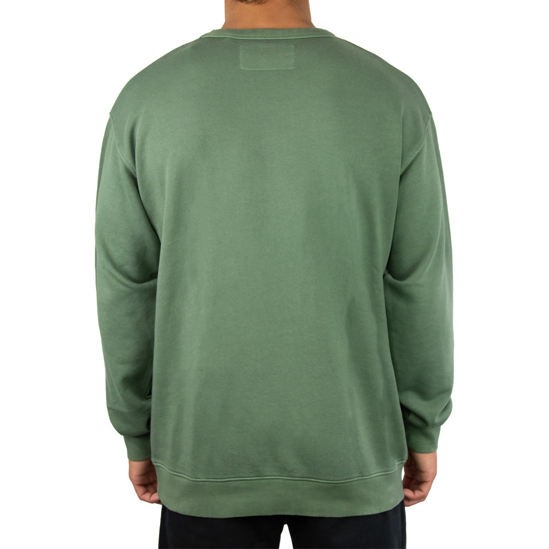 Drop In - Men's Crew Neck Sweatshirt - Vintage Wash - Clover Green
