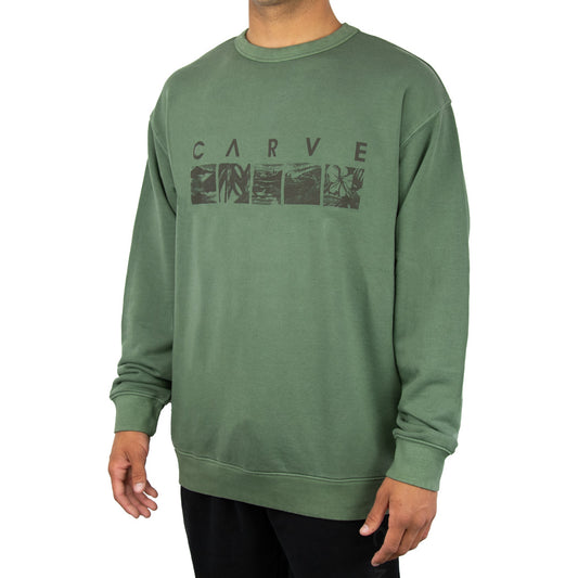 Drop In - Men's Crew Neck Sweatshirt - Vintage Wash - Clover Green