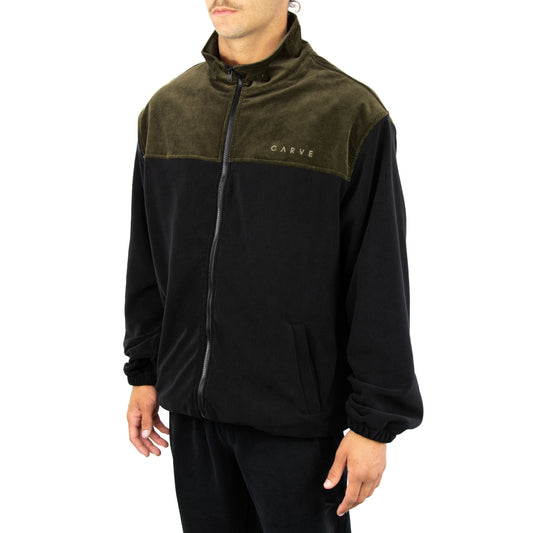 Saguaro - Mens Zip Front High Neck Jacket - Black Olive