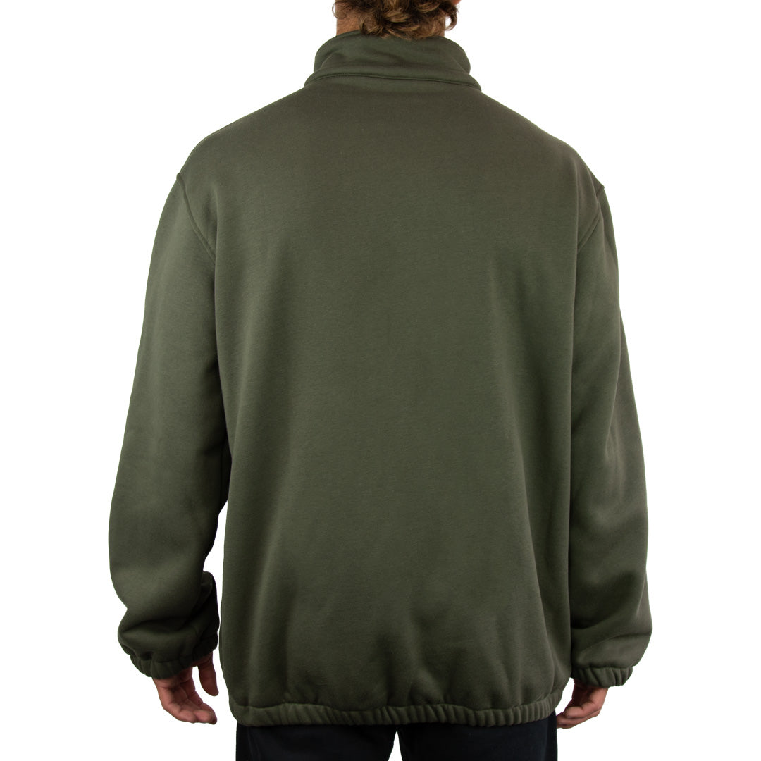 Mammoth - Mens Larger Size Zip Front High Neck Jacket - Khaki