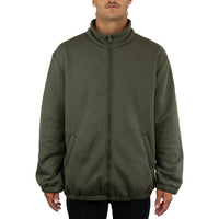 Mammoth - Mens Larger Size Zip Front High Neck Jacket - Khaki