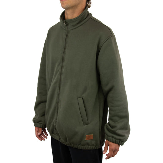 Mammoth - Men's Larger Size Zip Front High Neck Jacket - Khaki