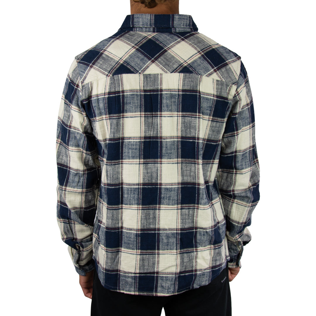 Magellan - Boy's Long Sleeve Button Front Shirt - Navy Stone