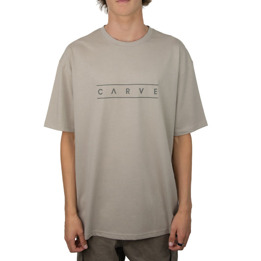 Dark & Stormy - Mens Short Sleeve Oversized Tee - Vintage Khaki