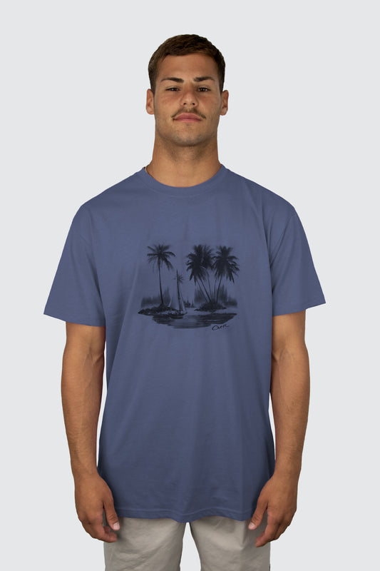 Island Life - Boys Short Sleeve Tee Moonlight Blue