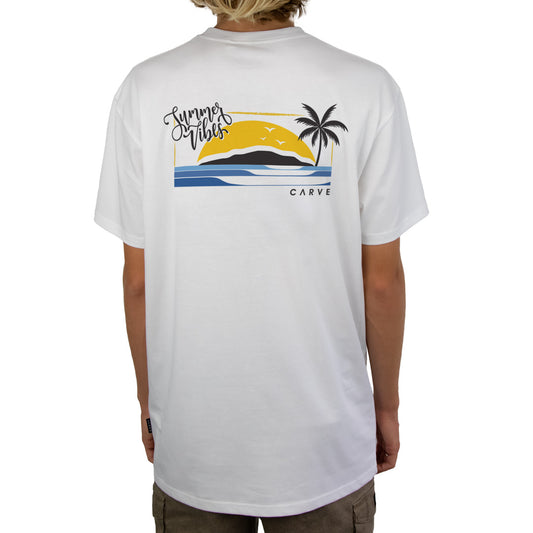 Vibes - Mens Short Sleeve Tee - White