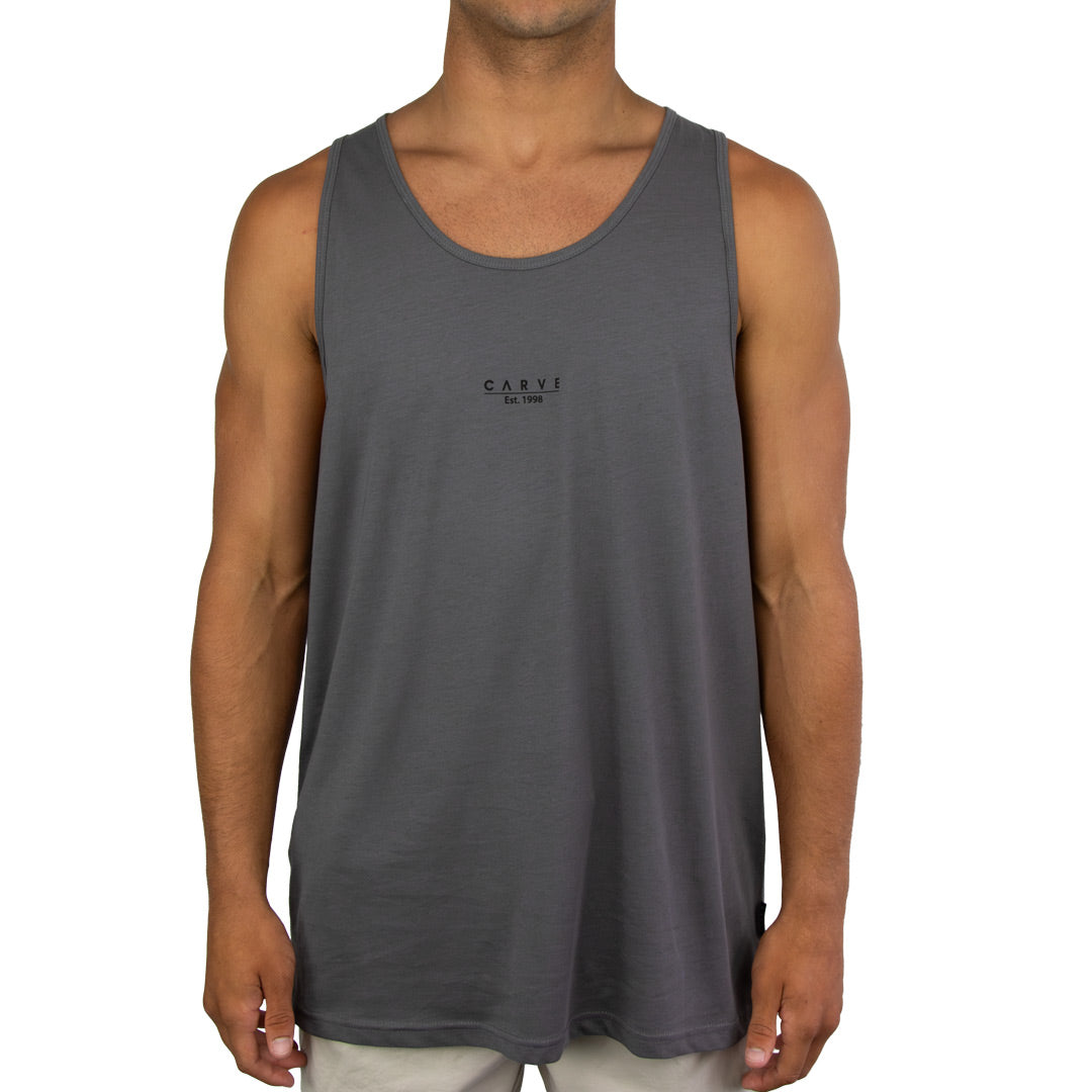 EST. 1998 - Mens Singlet - Charcoal