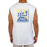 Palm Island - Mens Muscle Tee - White