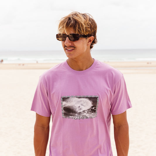 Mundaka - Mens Short Sleeve Tee Shirt - LAVENDER