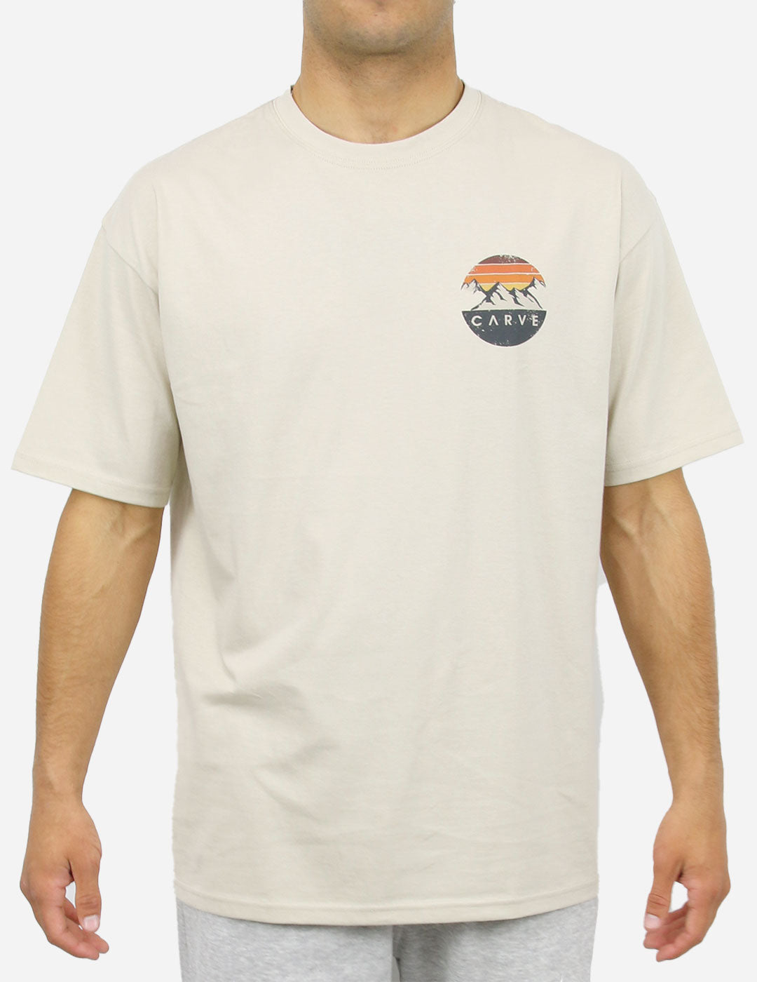 Everest - Mens Short Sleeve Tee - Light Sand