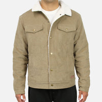Wyoming - Mens Jacket Snap Button Front - Tan