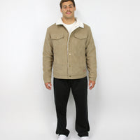 Wyoming Men's Jacket Snap Button Front - Tan