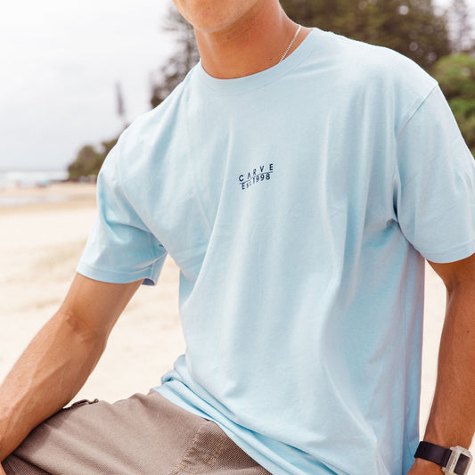 HERITAGE - Men's basic short sleeve tee - Sky Blue