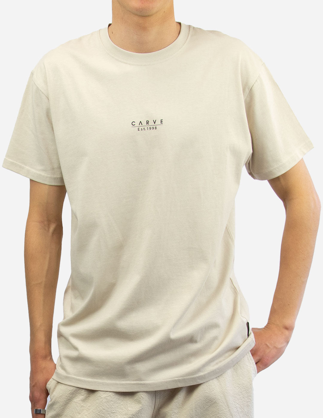 HERITAGE - Men's basic short sleeve tee - Oat