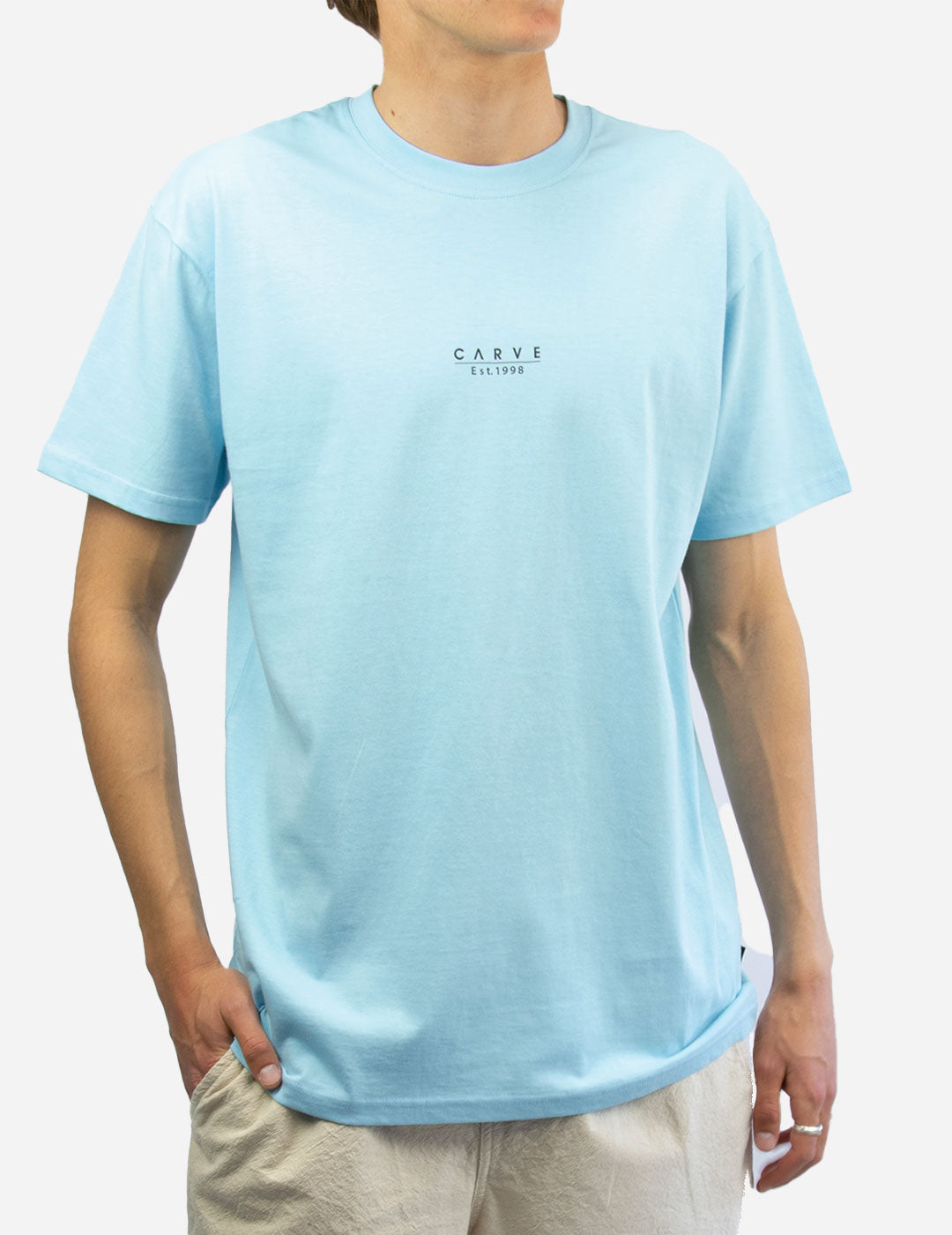 HERITAGE - Men's basic short sleeve tee - Sky Blue