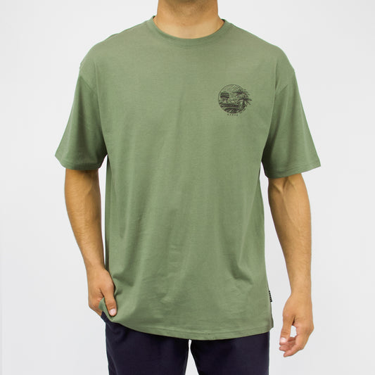 EVENTIDE - Hulk's oversized short sleeve tee - Moss Green