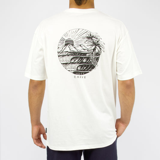 EVENTIDE - Men's oversized short sleeve tee - Whipped Butter
