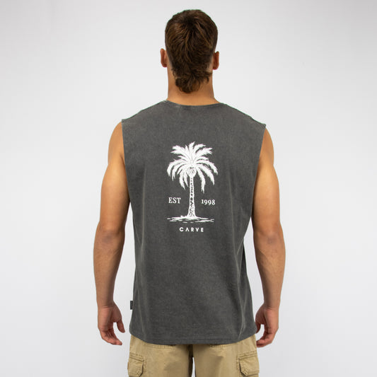 ARECA - Men's sleeveless muscle top - Charcoal