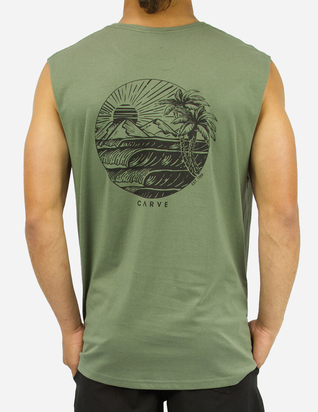 EVENTIDE - Boy's sleeveless muscle top - Moss Green