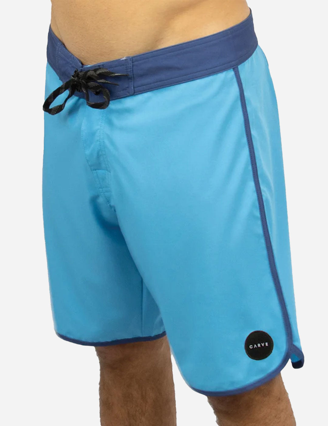 D-BAR - Men's flat waist boardies - Blue