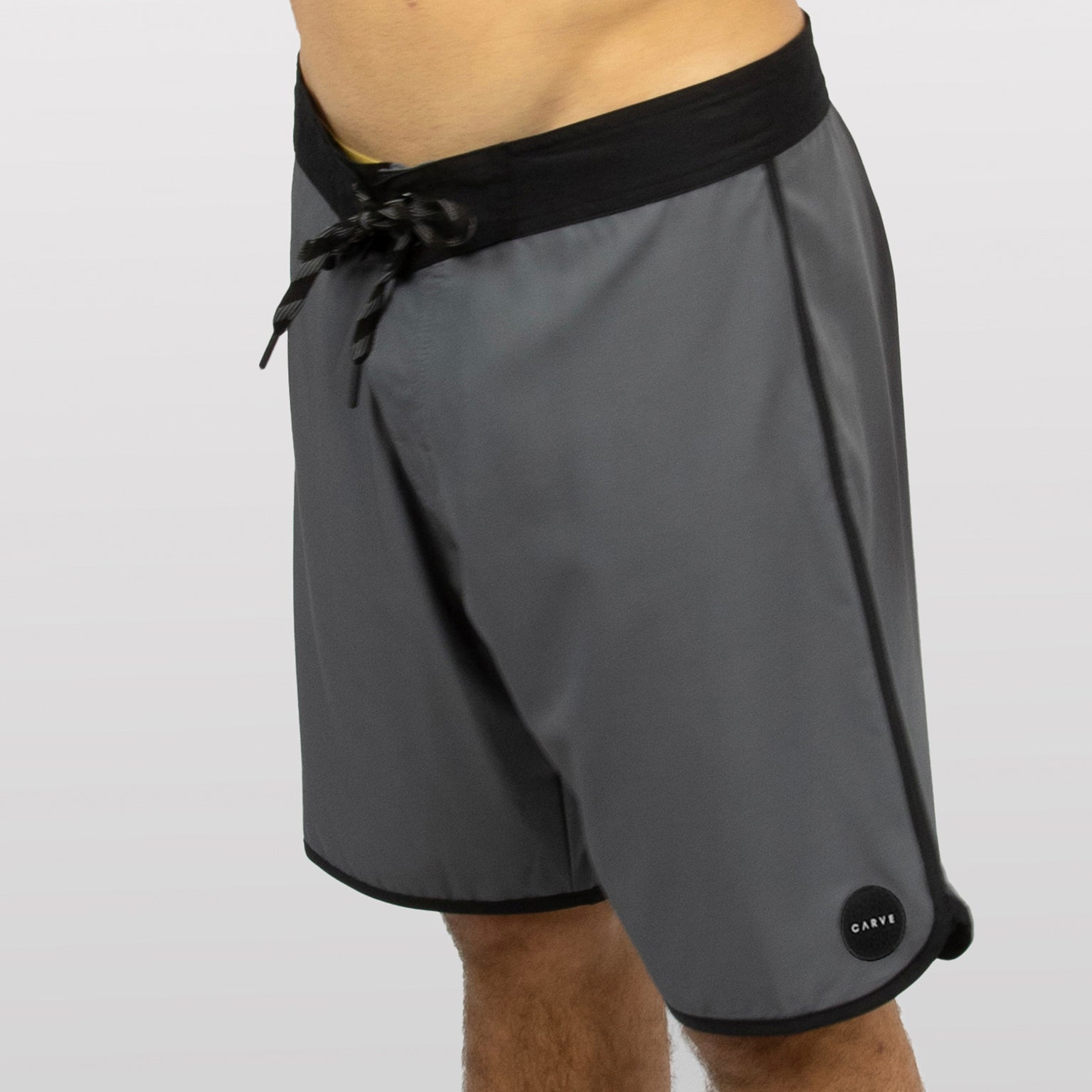 D-BAR - Men's flat waist boardies - Charcoal