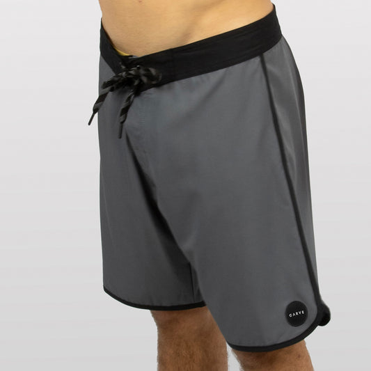 D-BAR - Men's flat waist boardies - Charcoal
