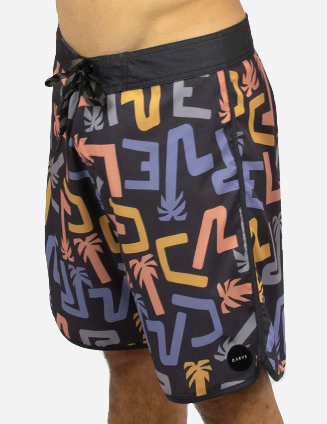 SWAMI - Men's flat waist baordies - Charcoal