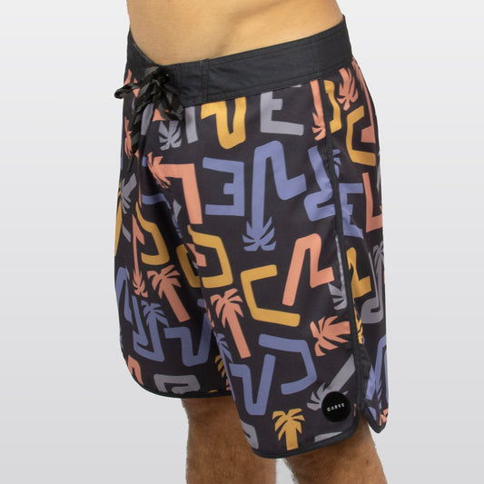 SWAMI - Boy's flat waist boardies - Charcoal