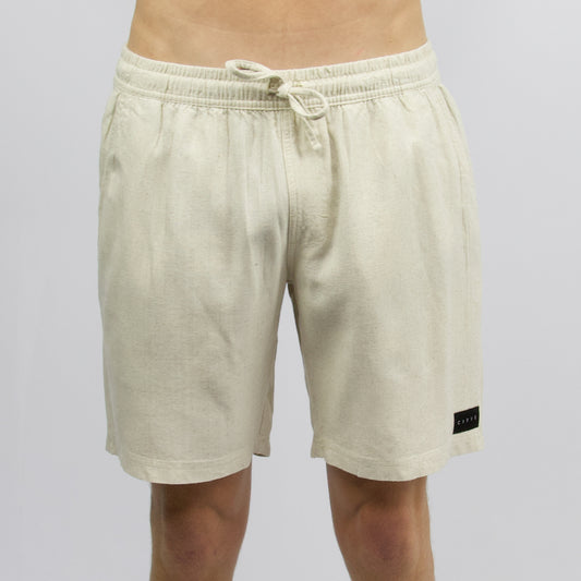 RONSON - Men's elastic waist volley short - Oat