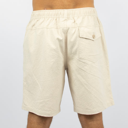 OXFORD - Men's elastic waist volley short - Biscuit