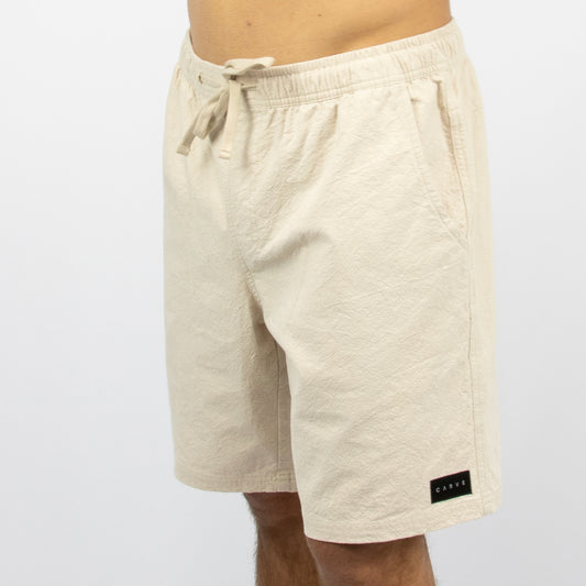 OXFORD - Men's elastic waist volley short - Biscuit