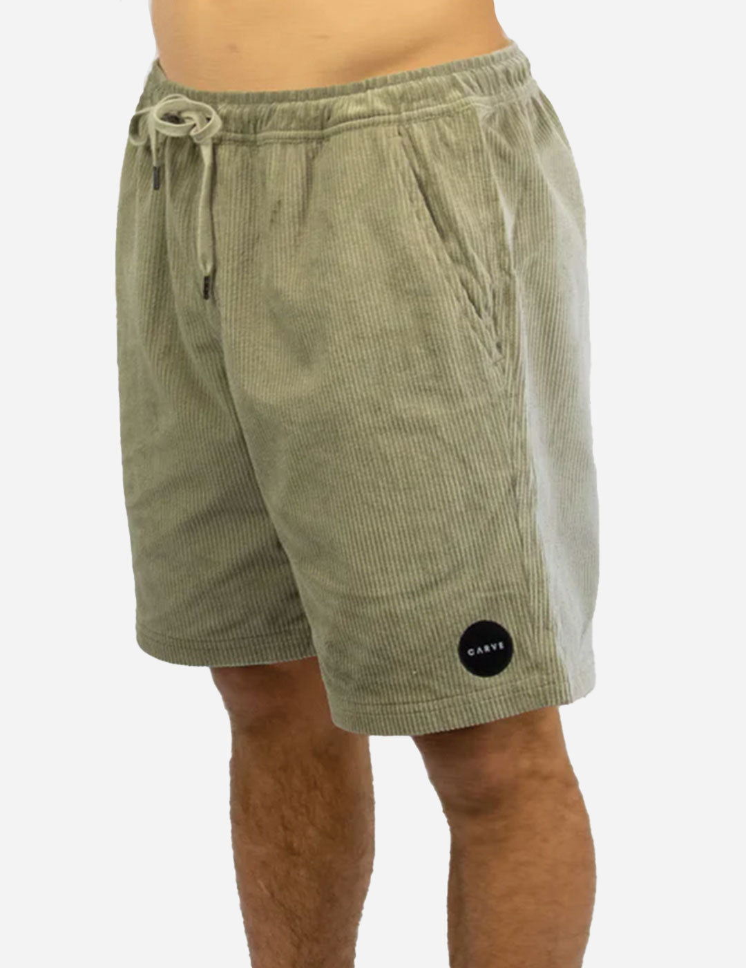 DYLON - Men's elastic waist volley short - Khaki
