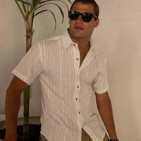 OTTO - Men's short sleeve button up shirt - White