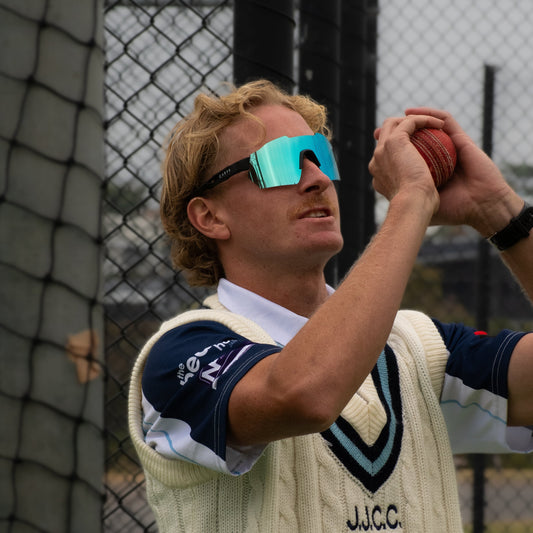 Level Up - Matt White Frame, Rose Shaded Grey Internal Lens with Blue Iridium Outer Lens Coating