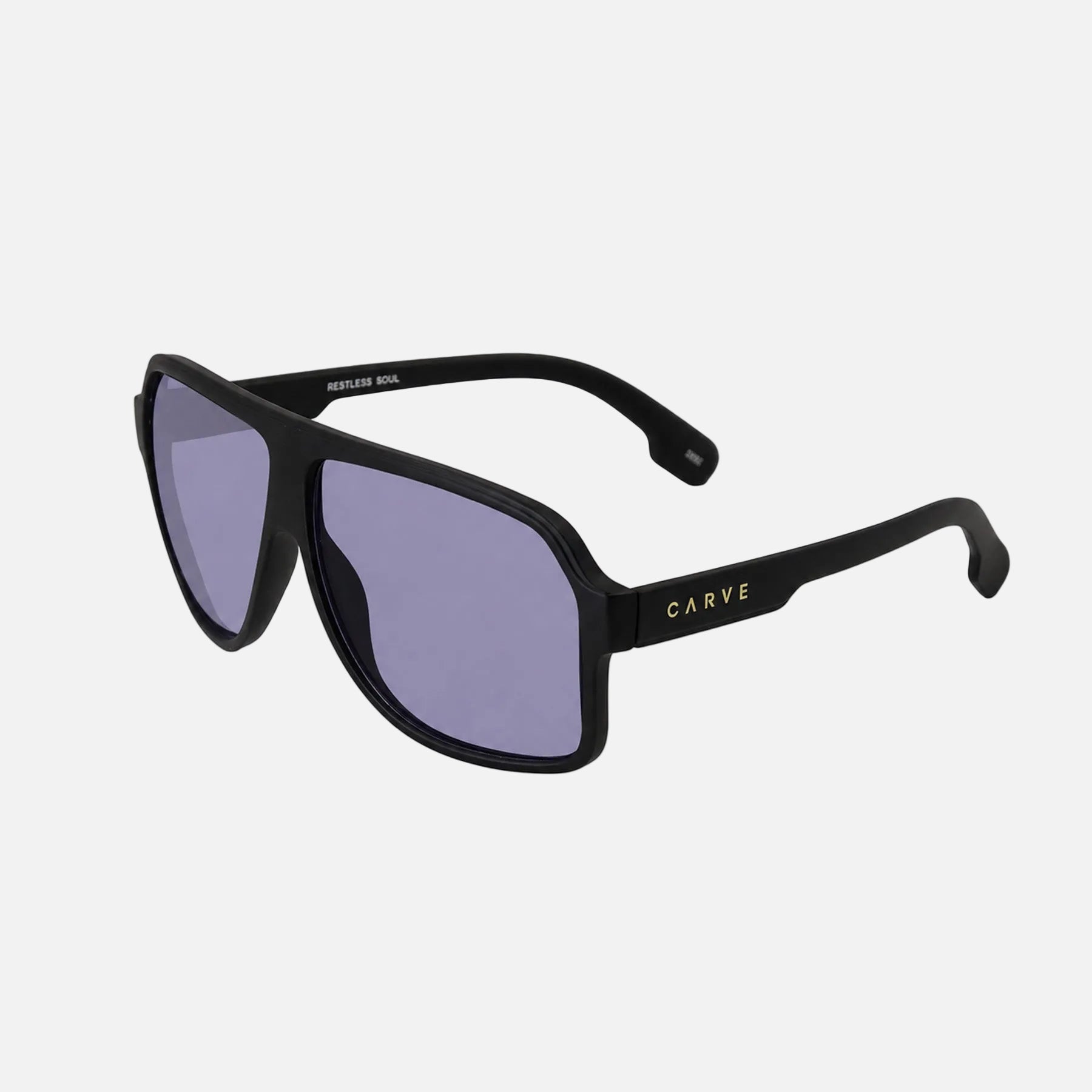 RESTLESS SOUL - MATTE BLACK FRAME WITH BLUE LENS