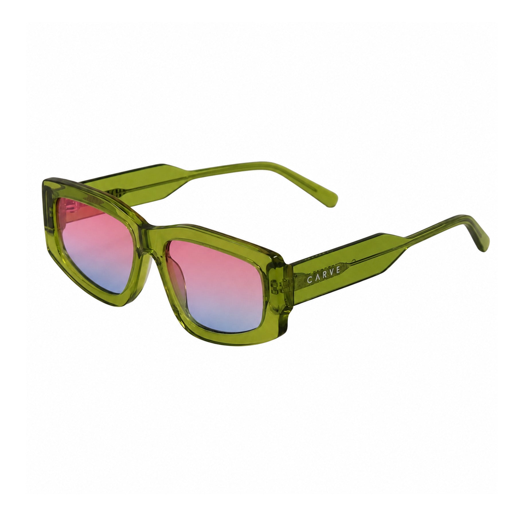Tempted - Translucent Moss Frame Pink Gradient Lens