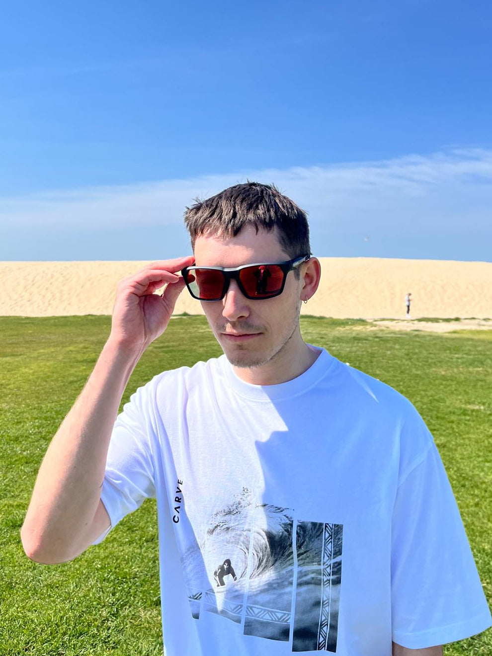 ADVANTAGE - Matte Black Frame w Red Iridium Lens