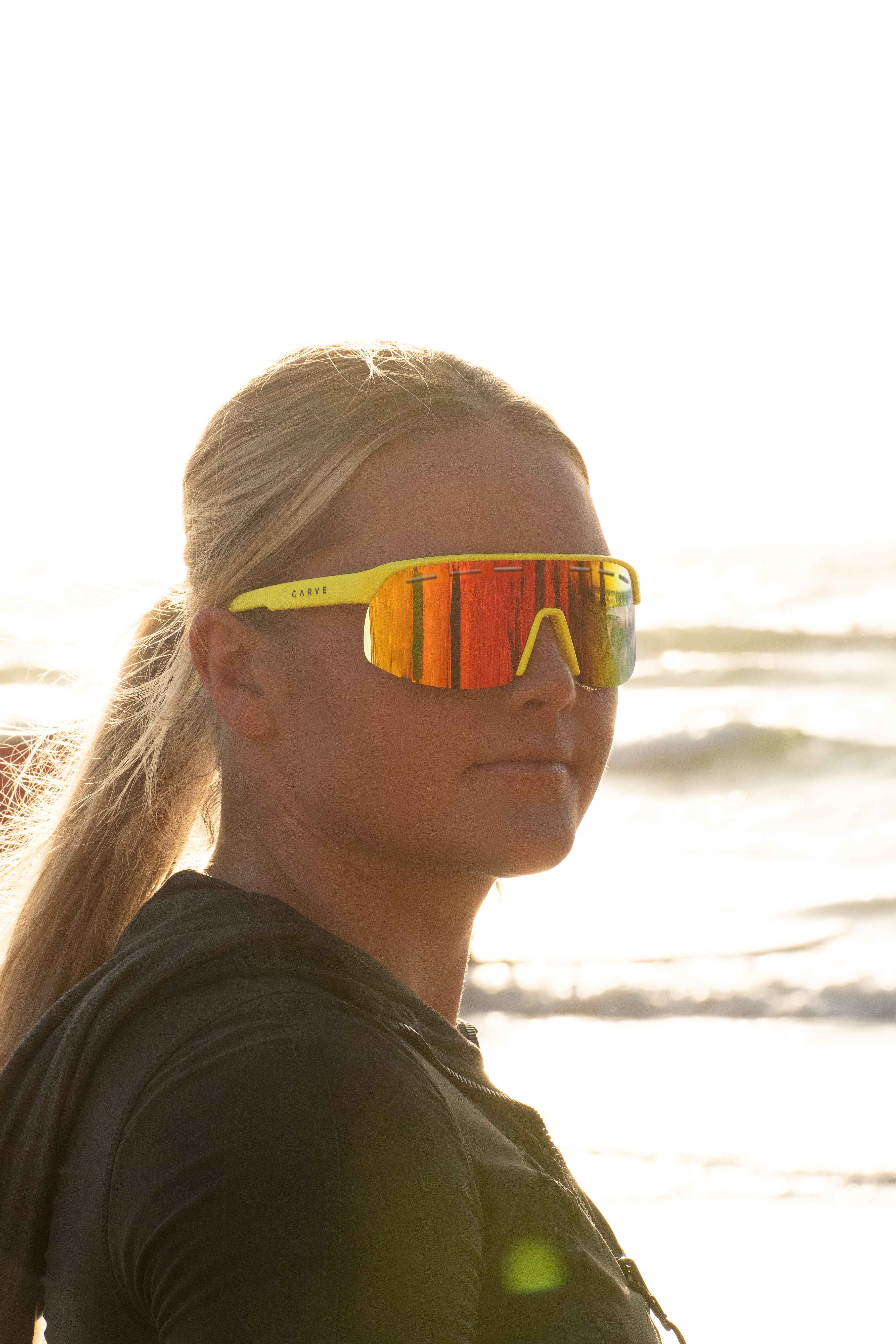 VELOCITY HD - Matte Fluro Yellow Frame, Grey Lens with Red Iridium plus Venting