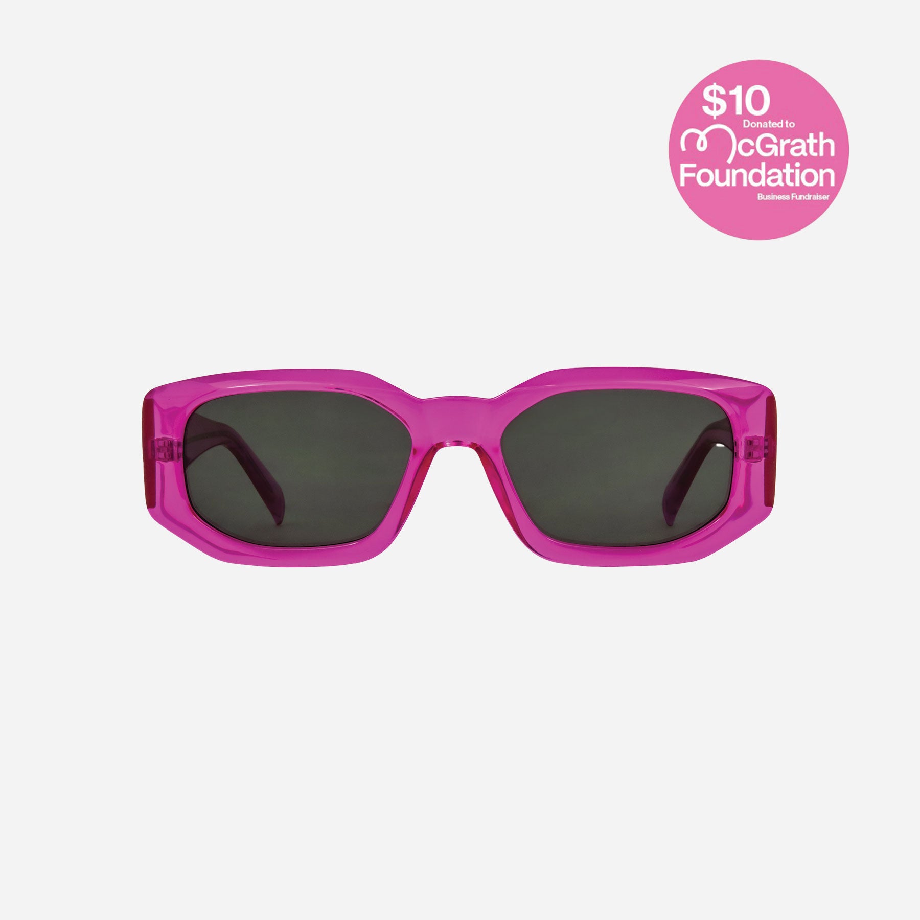 Mayhem - Gloss Crystal Hot Pink Frame with Grey Lens