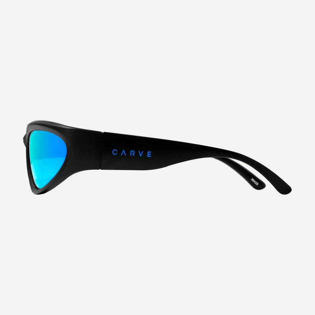 THE OBJECTIVE WITH GLOSS BLACK FRAME, GREY LENS WITH BLUE IRIDIUM